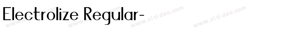 Electrolize Regular字体转换